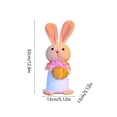 thumbnail image 2 of Lighted Pink Plush Easter Bunny, 12.6"x5.1" Handmade Huggable Rabbits Couple with Lights, Light Up Easter Basket Rabbits Girls' Gift, Party Favor Figurine for Spring Tabletop Holiday Room, 2 of 6