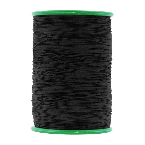 Hilo Elástico Para Fruncir Para Coser, Hilo De Coser Elástico Fino Y Fino Negro Para Tejer A Máquina De Coser De Mandala Crafts, 0,6 Mm, 546 Yardas