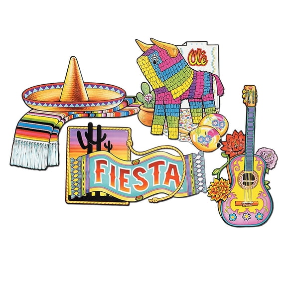 Beistle 18" - 20" Fiesta Cutouts; 12/Pack 55170
