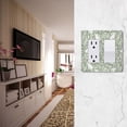 thumbnail image 5 of Yayeee Rocker Switch Wall Plate 1-Gang 4.6"x2.9" Home Decorative Outlet Cover, Green Floral Cat Pattern, 5 of 6