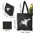 thumbnail image 3 of JEUXUS Of Course I'm Right I'm Lily - Personalized First Name Lily 2 Pcs Canvas Tote Bags Cute Aesthetic Tote Bags with Zipper Reusable Grocery Bags Black, 3 of 8