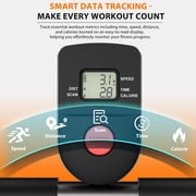 Manual Treadmill with 18% Fixed Incline, Portable Non Electric Treadmill with Dual Flywheel System, 300LBS Capacity, LCD Monitor, Compact Design for Home Indoor Walking Jogging