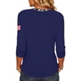 thumbnail image 5 of Fabrcox S-5XL 1776-2026 250 Anniversary USA Shirts Flag Print 3/4 Length Sleeve 4th of July Outfits for Women We the People Celebration Freedom Patriotic Shirt Women, 5 of 5