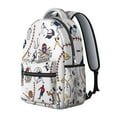 thumbnail image 2 of Baseball Pattern Backpack for School,Cute School Bag,Schoolbag with Adjustable Shoulder Straps & Padded Back,15.3"x11"x7.1"., 2 of 6