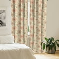 thumbnail image 2 of Ambesonne Floral Window Curtains, Exotic Hibiscus Plant, Each 28" W x 63" L, Coral Tan Brown, 2 of 4