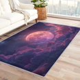 thumbnail image 1 of Moon Rugs for Bedroom - 4x6 Rug - Moon Rug - Full Moon Celestial Area Rug - Purple Planet Cloud Rugs - Kids Girls Boys Carpet, 1 of 7