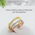 thumbnail image 4 of Eternity Wedding Band for Women Cubic Zirconia Sterling Silver Stacking Rings Ginger Lyne Collection, 4 of 7