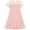 Pink, variant on HJYCHN Girls Dresses Short Sleeve Mesh Stitching Dress with A Line Skirt for Back to School Clothes 10-12 Years