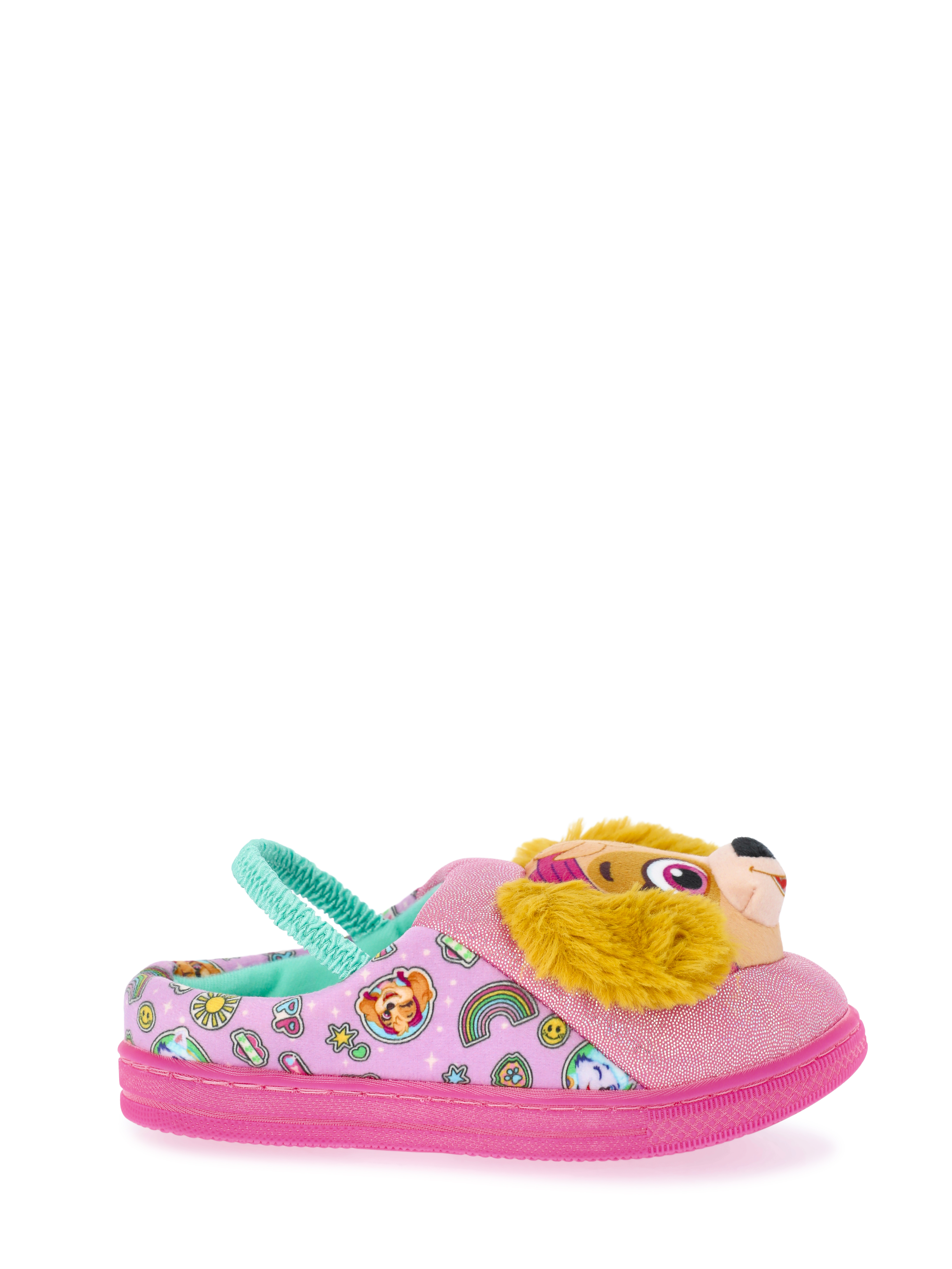 Paw Patrol Toddler Girls' Skye and Everest 3D Character Slippers with Back Strap