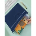 thumbnail image 3 of Anhility Large Zipper Pouch with Handle, A4 Foldable Lightweight Waterproof Document Storage Bag, File Organizer for Office Travel School Books Papers Filing Folder, 13.19x9.65in, 3 of 5