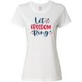 thumbnail image 3 of Inktastic 4th of July Let Freedom Ring with Stars Women's T-Shirt, 3 of 5