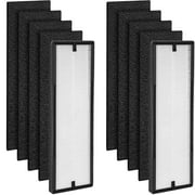 Air Purifier Replacement Filter Compatible with Eureka NEA120 & Toshiba Smart WiFi Air Purifiers Compare to Part # NEA-F1 & NEA-C1 (2 Hepa Filters & 8 Carbon Filters)