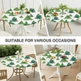 thumbnail image 7 of White Christmas Watercolor Tree Pattern Round Fitted Tablecloth with Elastic Edge,Dining Table Cover Waterproof,Outdoor Round Tablecloth for Camping,Dining,Indoor and Outdoor, 7 of 7