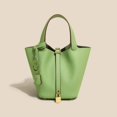 thumbnail image 1 of Bolso de piel de vaca de capa superior, bolso tipo cubo a juego, bolso de mujer de piel auténtica, bolso de mano de alta gama, 1 of 5