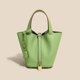 thumbnail image 1 of Bolso de piel de vaca de capa superior, bolso tipo cubo a juego, bolso de mujer de piel auténtica, bolso de mano de alta gama, 1 of 5