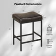thumbnail image 3 of Gymax 2 Pcs Bar Stools Set of 2 25 Inch Counter Height Bar Chairs for Kitchen Island, 3 of 10