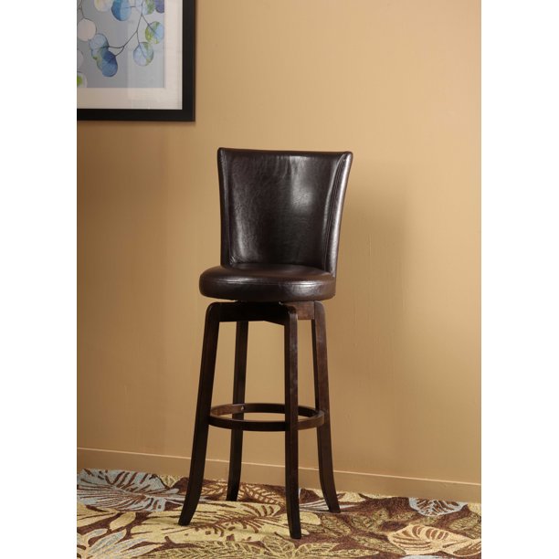 Hillsdale Furniture Copenhagen Wood Counter Height Swivel Stool, Brown