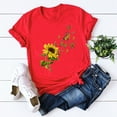 thumbnail image 2 of Brilliant Women Tops Women Butterfly Print Short Sleeve Round Neck Novelty Graphic Tops clothes under $10.00, 2 of 3