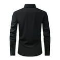 thumbnail image 2 of AZoiNM Men's Slim Fit Business Long Sleeve Shirt Wrinkle-Free Moisture Wicking Polyester, 2 of 14
