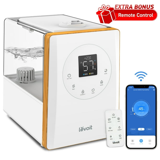 Levoit Smart Warm and Cool Mist Humidifier for Room, 6L Top Fill Air