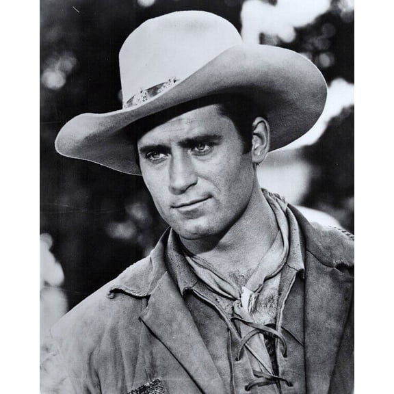 Clint Walker portrait in hat Cheyenne western TV series 8x10 inch photo