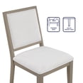 thumbnail image 5 of Steve Silver Lily Eggshell Upholstered Dining Side Chairs, Set of 2, 5 of 6