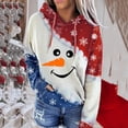 thumbnail image 2 of TIWEKE Mode Sweat à Capuche de Vacances pour Femmes avec Imprimé Graphique de Verre Festif et Design Contrasté, Taille m, 2 of 7