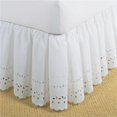 thumbnail image 1 of Fresh Ideas FRE30014WHIT01 Bed Skirt Ruffled Eyelet  White - Twin, 1 of 6