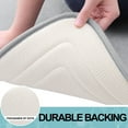 thumbnail image 4 of Smiry Memory Foam Bathroom Mat Rug 36" x 24", Ultra Soft Absorbent Bath Rug, Non-Slip Machine Washable Bath Carpet, Grey, 4 of 8