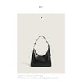 thumbnail image 2 of Surrme Soft Genuine Leather Purse Women Shoulder Hobo Bag Top-handle Handbag black, 2 of 5