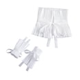 thumbnail image 3 of segolike Detachable Lace Ruffle Collar and Wrist Cuffs Hand Sleeves for Party Cosplay White, 3 of 9