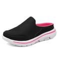 thumbnail image 3 of Mujer Mule Zuecos Zapatillas sin cordones Zapatos para caminar con soporte para el arco Interior (Negro 38), 3 of 6