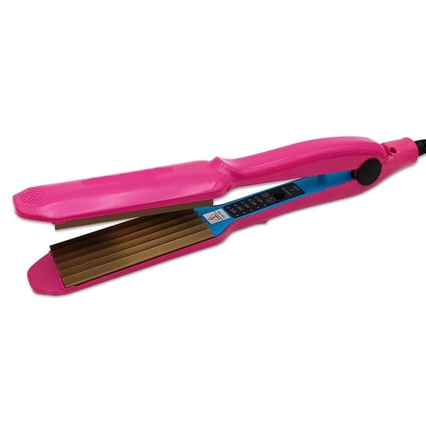 Pinza para placa alisadora de cabello, plancha para el cabello con regulación de temperatura, pinza eléctrica de cerámica, sin daños al cabello, permanente de maíz esponjoso, 1 pieza Sailing Electrónica