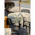 thumbnail image 6 of Square Outdoor Tablecloth with Umbrella Hole Vintage Eiffel Tower Outside Table Cloth Waterproof Patio Table Cover Rustic Love Floral Botanical Retro Zipper Tablecloths for Picnic Camping 54x54 Inch, 6 of 8