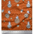thumbnail image 1 of Soimoi Satin Silk Fabric Astronaut Animals,Star & Planet Galaxy Print Fabric by The Yard 42 Inch Wide, 1 of 1