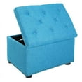 thumbnail image 6 of Spirit up Art 25" Wide Fabric Tufted Storage Ottoman in Blue, 6 of 9
