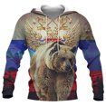 thumbnail image 3 of Sudadera con capucha con estampado 3D del ejército ruso y emblema nacional de Rusia para hombre, chándal deportivo informal, 3 of 5