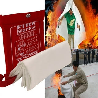 Wholesalehome Fire Extinguisher Blanket - Heavy Duty Portable Fiberglass  Emergency Blanket - Puts Out Grill & Grease Flames - Safe & Reusable  Survival
