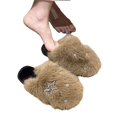 thumbnail image 5 of KEVCHE Womens Fuzzy Slippers , Lightweight Breathable Cozy Fur Lining , Non-Slip House Shoes for Indoor Use (Khaki ), 5 of 5