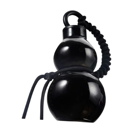 800ml Gourd-Shaped Water Bottle with Adjustable Strap Food-Grade Plastic Portable Cup for Hiking and Daily Hydration