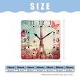 thumbnail image 2 of 14 Inch Wall Clock Battery Operated Square Clock for Office, Kitchen, Outdoor, Living Room,Vintage Butterflies and Paris Charming, 2 of 4