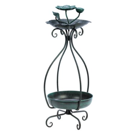 Plant Stand Small Bird Feeder Metal Garden Modern Floor Outdoor