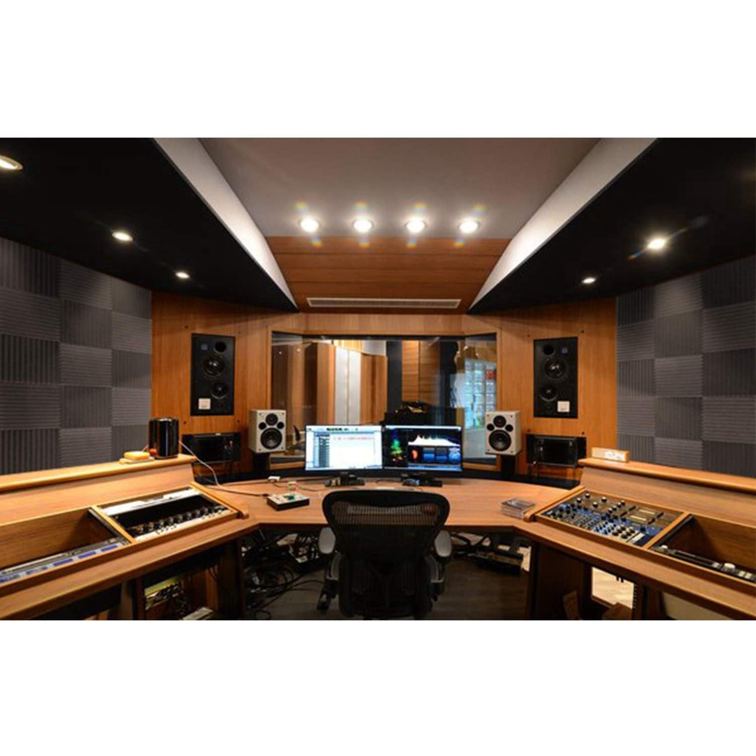50Pcs Acoustic Soundproof Foam Sound Absorbing Panels,1X12X12Inch