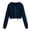 Navy, variant on Fesfesfes Women Hooded Casual Solid Long Sleeve Zipper Pocket Shirt Hooded Sweatshirt Tops Sale or Clearance