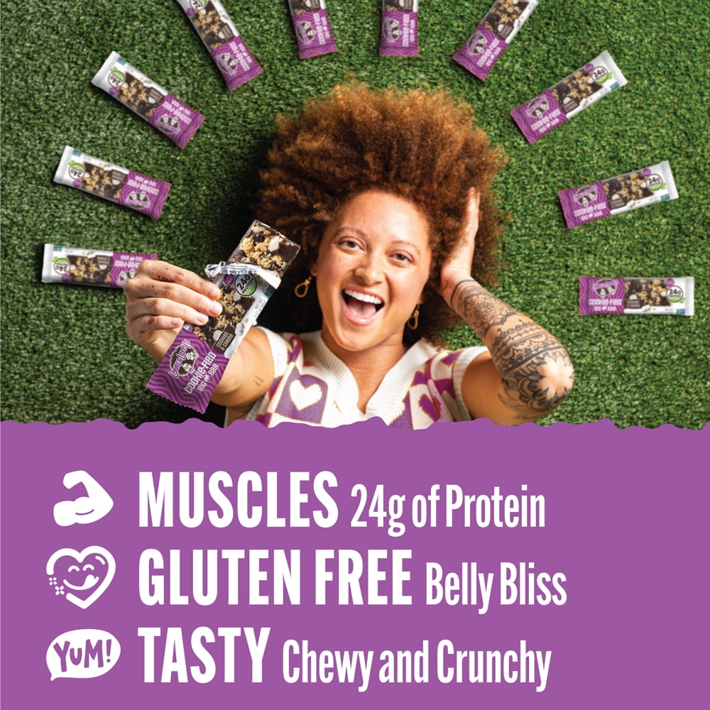 Cookie-fied Big Bar Cookies & Creme, Plant-Based Protein Bar, Gluten-Free, Vegan and Non-GMO, 12 Count