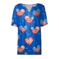 thumbnail image 4 of UngA 250 Anniversary USA Shirt Women 250th T Shirts American Flag Patriotic 250 Years T Shirts for Women (Blue,S), 4 of 4