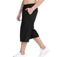 thumbnail image 7 of ITSAME Boys Cropped Pants, with Pockets Athletic Fit Elastic Waist Summer Kids Fashion Casual Pants Black 6-7T, 7 of 7
