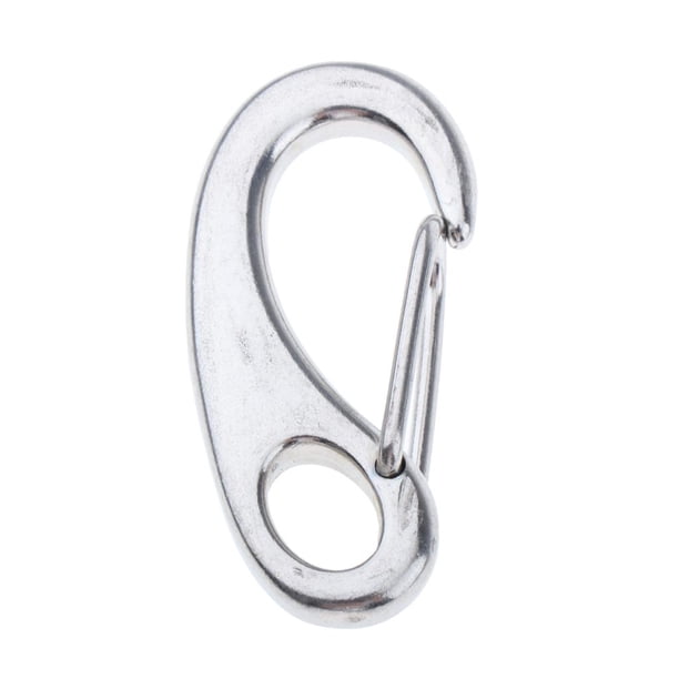 Clip de gancho de seguridad de puerta de resorte de grado marino de acero inoxidable, mosquetón para hombres 50mm Sharpla Gancho de resorte con forma de huevo