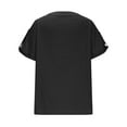 thumbnail image 6 of ZyeKqe Womens T Shirts Cap Sleeve Tops Button up V Neck Top Solid Color Basic Summer Tees Tops, 6 of 9