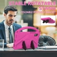 thumbnail image 5 of Case Compatible With Lenovo Tab M9 2023,Kids Friendly,With Handle and Contractible Kickstand,Lightweight Shockproof Anti-fall Rugged EVA Drop-proof Cute Cover Case,Rose, 5 of 7